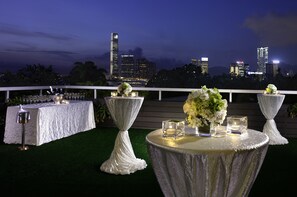 Outdoor banquet area