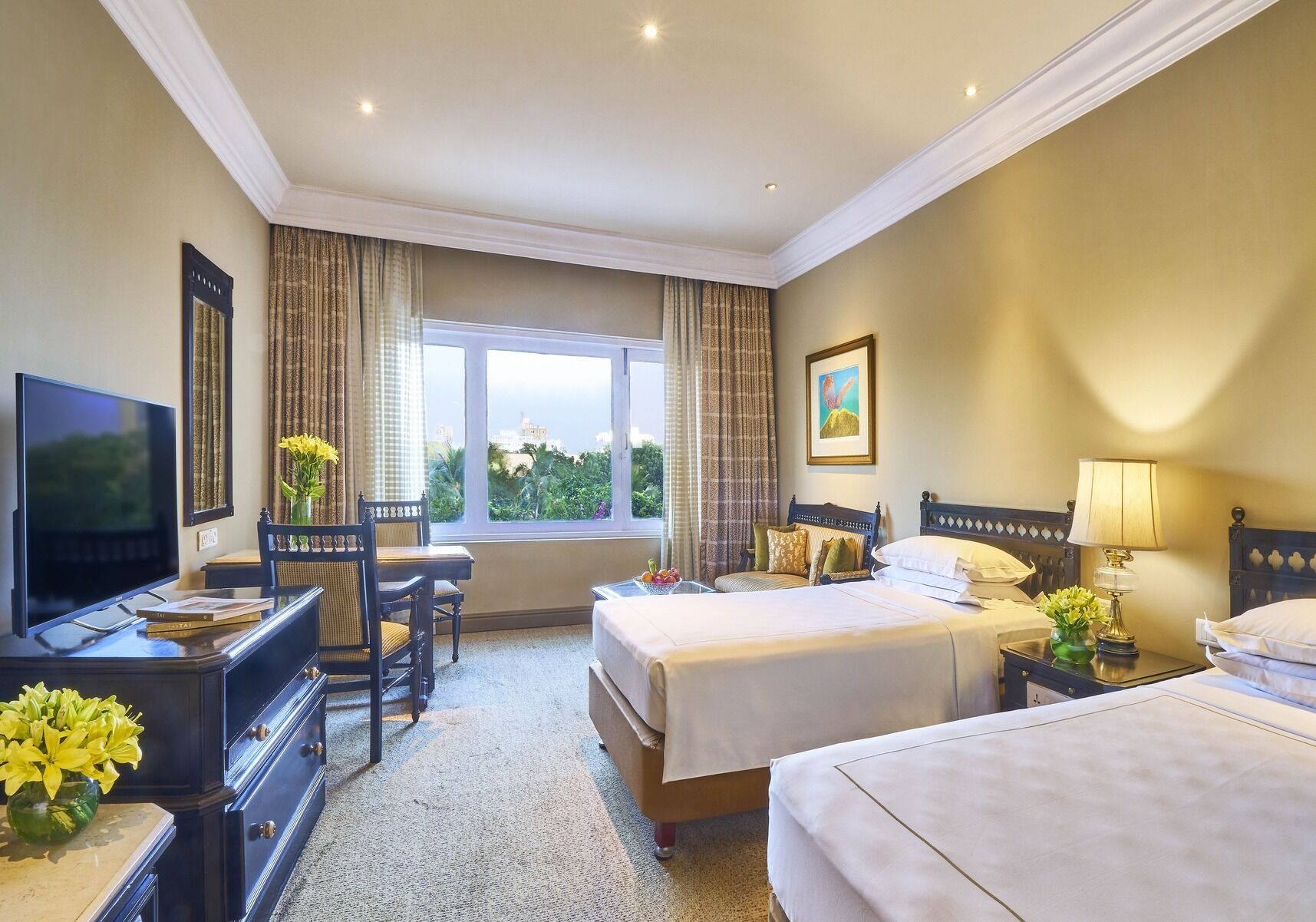 deluxe room , 2 twin bed, view | premium bedding, down duvets, minibar, in-room safe