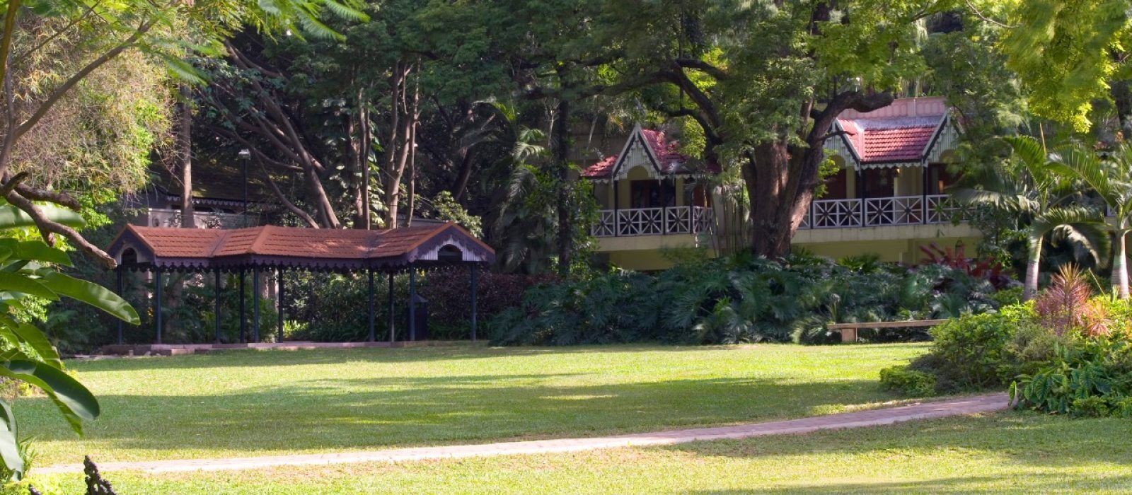 Outdoor banquet area
