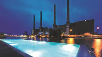 Outdoor pool, open 6:00 AM to 10:00 PM, sun loungers