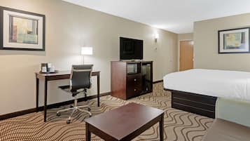 Pillow-top beds, desk, laptop workspace, iron/ironing board