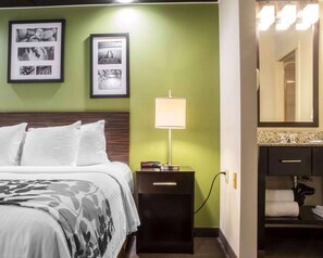Desk, blackout curtains, free WiFi, bed sheets