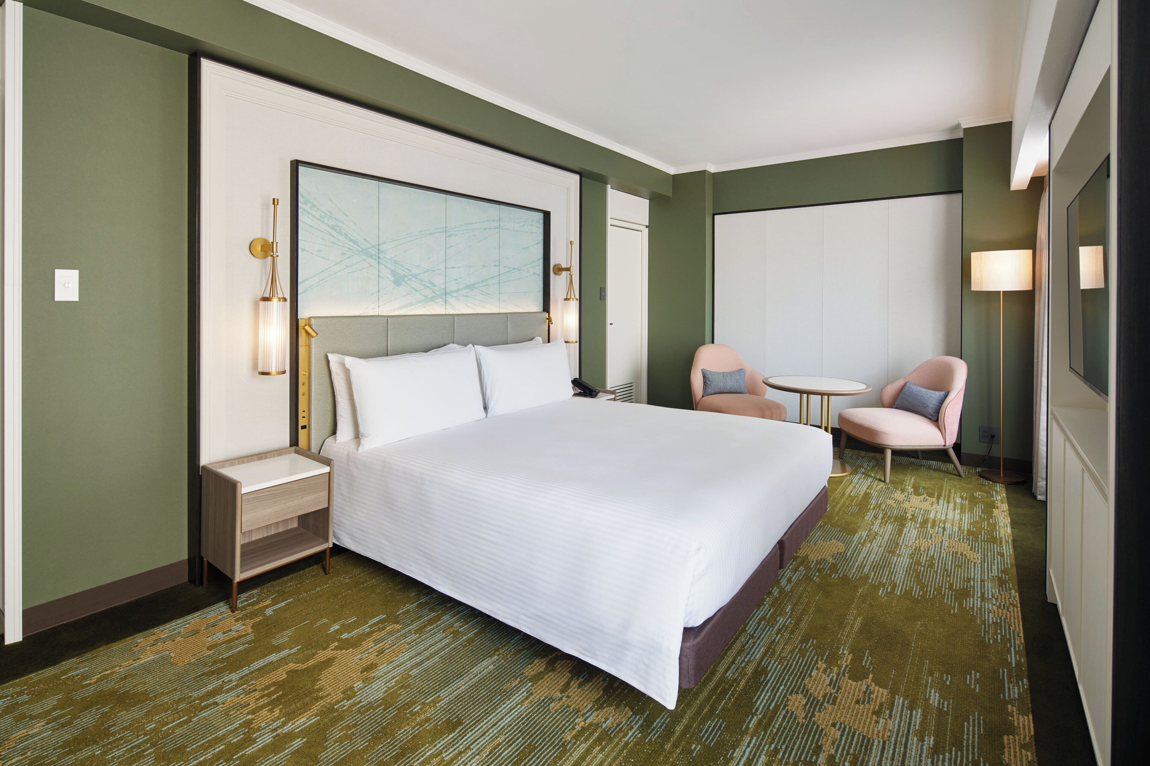 Down comforters, minibar, in-room safe, blackout drapes