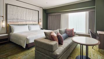 Down comforters, minibar, in-room safe, blackout drapes