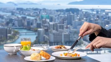 Daily buffet breakfast for a fee