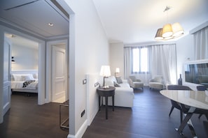 Suite, vue sur la lagune | Literie de qualité, couette en duvet, lit avec matelas à plateau-coussin