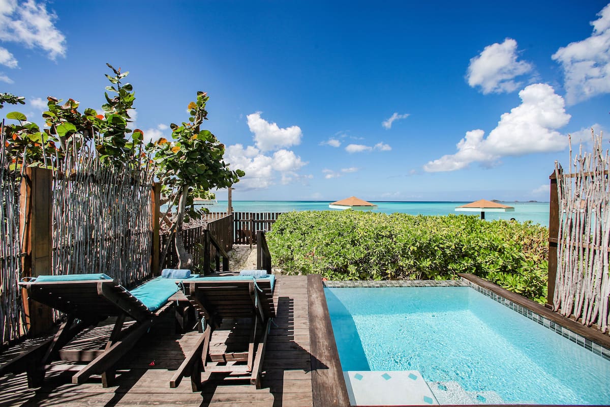 Beach Front Pool Cottage | バルコニーからの眺望