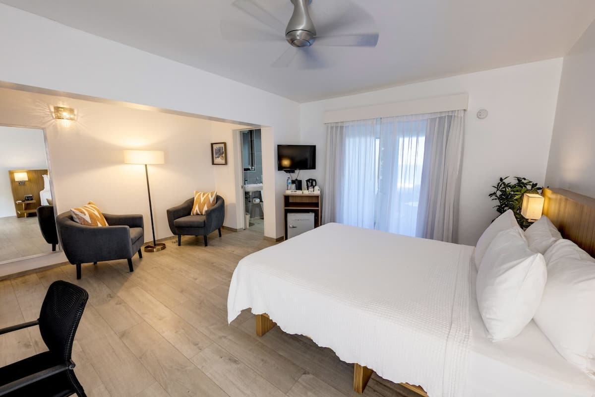 Habitación Deluxe, no fumadores, vistas al mar | 1 dormitorio, ropa de cama de alta calidad, caja fuerte