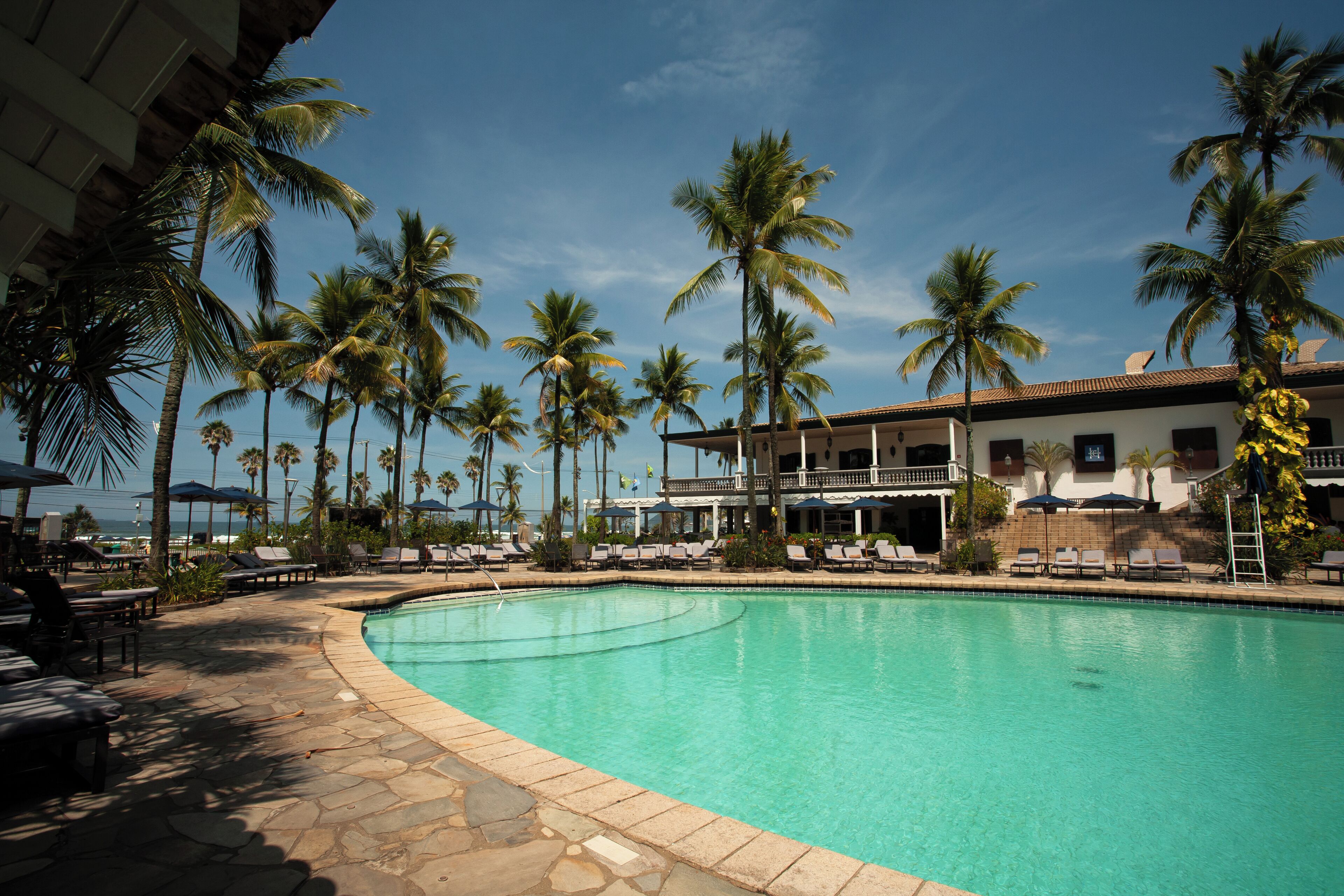 Indoor pool, outdoor pool, pool loungers