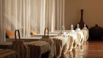 Couples treatment room(s), sauna, hot tub, steam room, body treatments