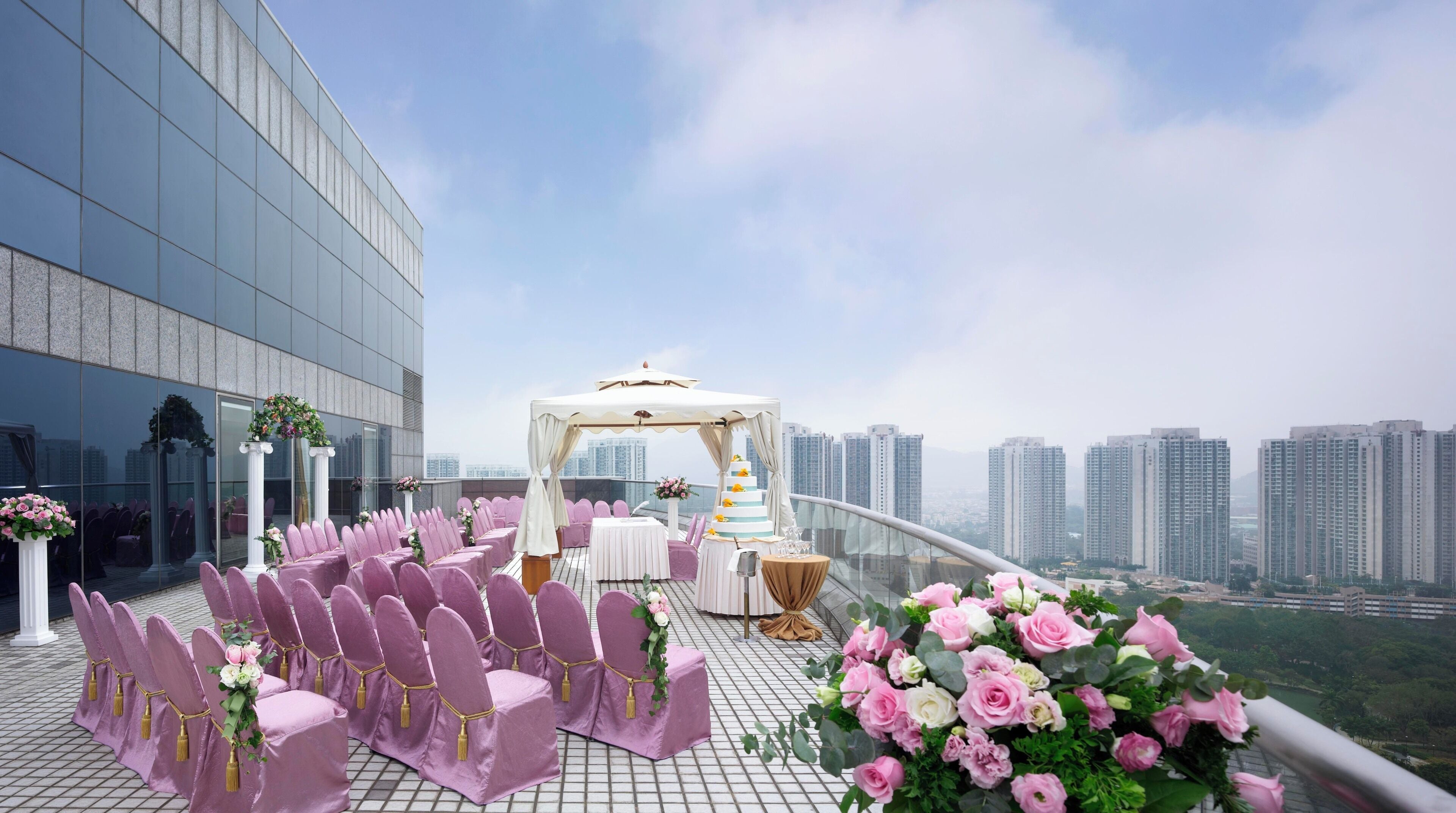 Outdoor wedding area