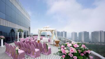 Outdoor wedding area