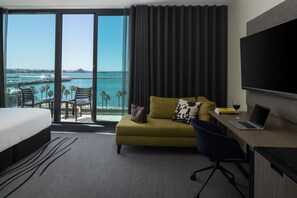 Deluxe Room, 1 King Bed, Bay View | Minibar, in-room safe, desk, laptop workspace