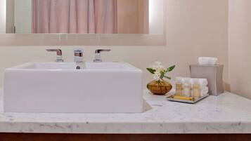Room, 2 Double Beds, City View | Bathroom | Combined shower/tub, hair dryer, towels