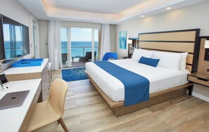 Surmatelas, coffres-forts dans les chambres, bureau, rideaux occultants