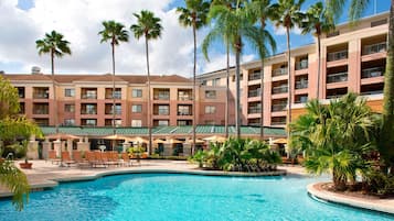 Indoor pool, 3 outdoor pools, open 7:00 AM to 10 PM, pool umbrellas