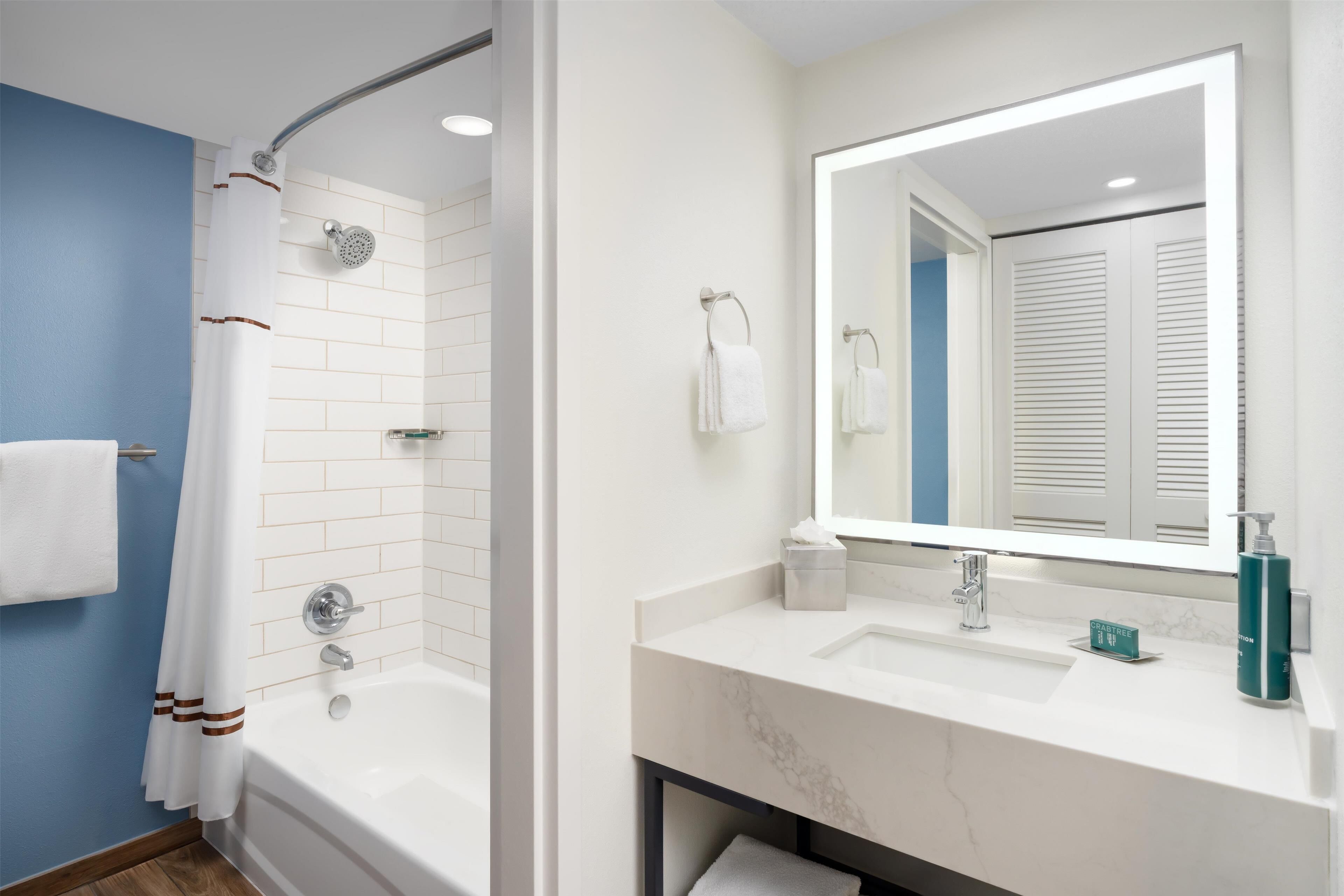 free toiletries, hair dryer, towels