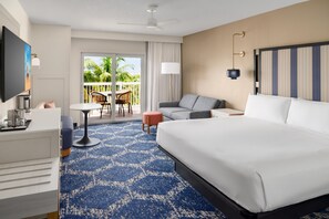 開放式套房, 1 張特大雙人床, 陽台 | 高級寢具、羽絨被、客房內保險箱、書桌