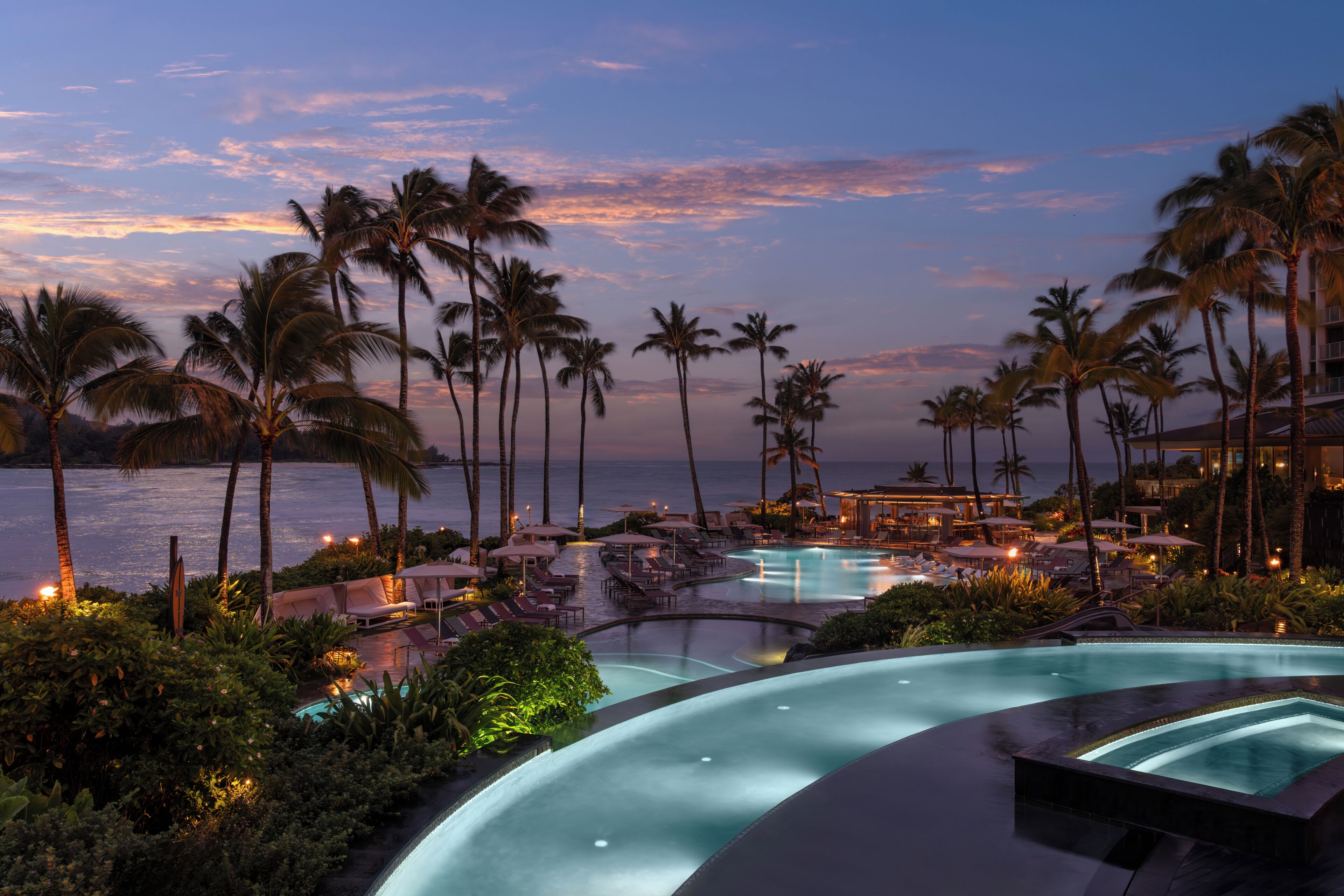 5 outdoor pools, cabanas (surcharge), pool umbrellas