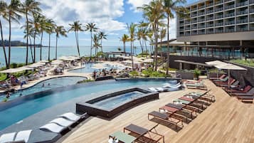 5 outdoor pools, cabanas (surcharge), pool umbrellas