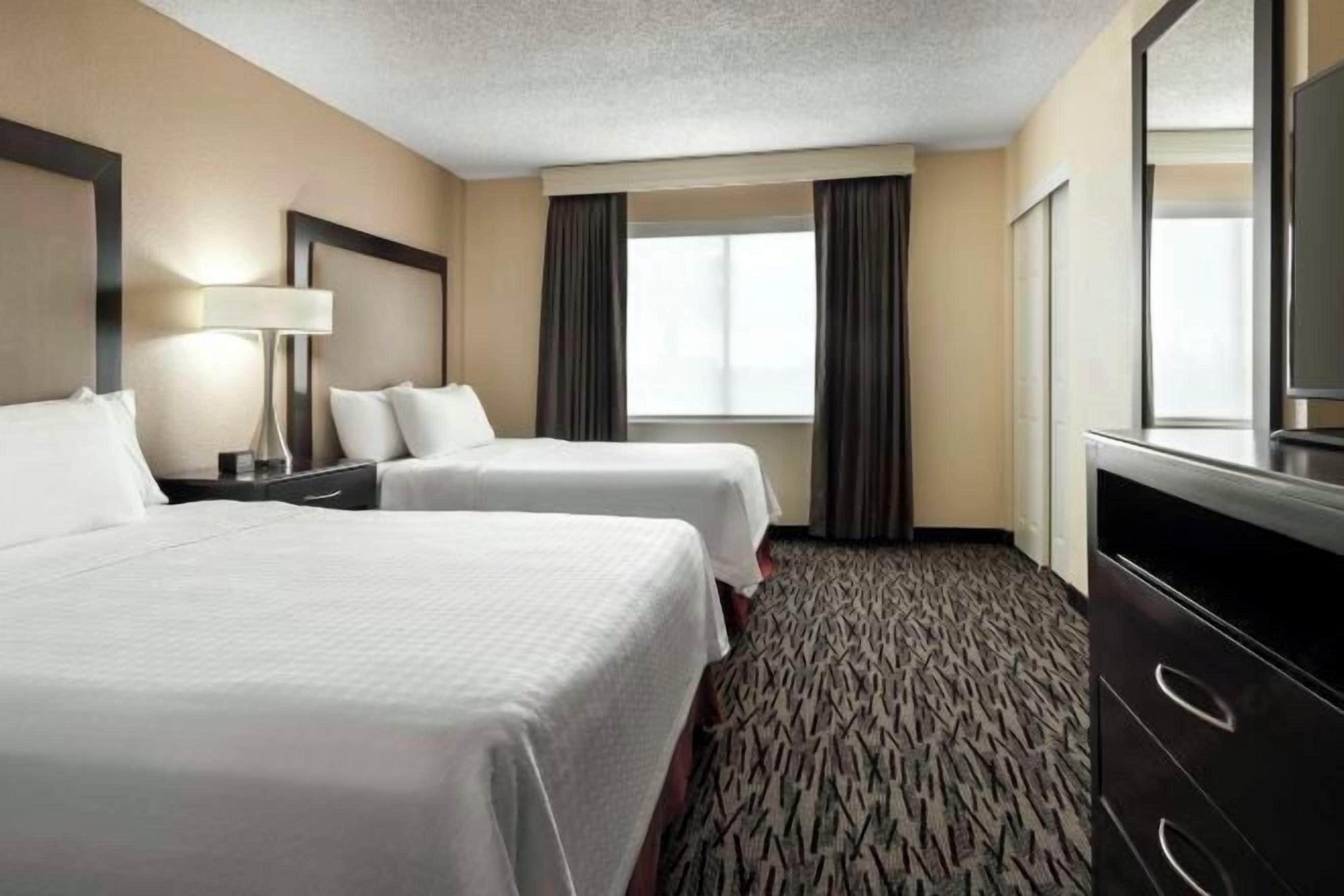 Individually furnished, desk, laptop workspace, iron/ironing board