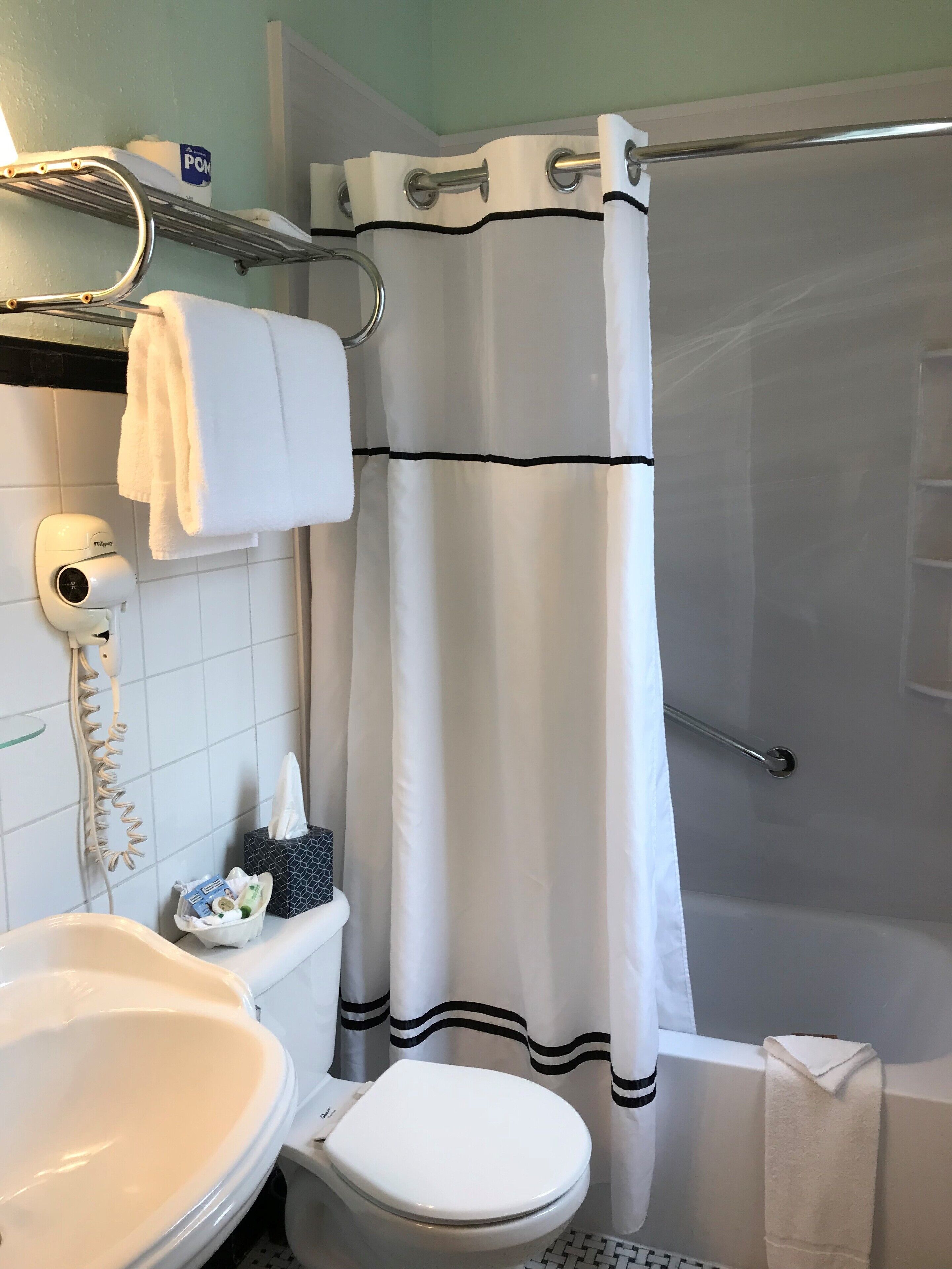 standard room, 1 queen bed | bathroom | combined shower/bathtub, free toiletries, hair dryer, towels
