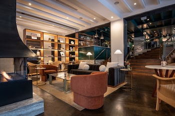 Hotel entrance and lobby at The St. Gregory Hotel