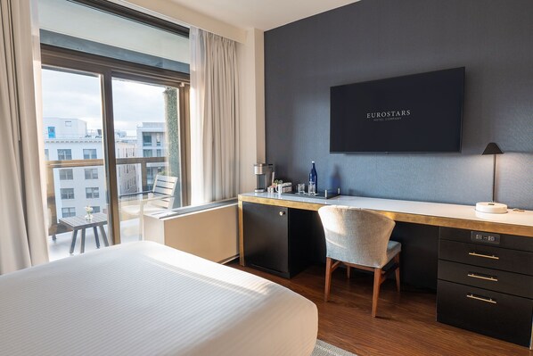 In-room safe, desk, blackout curtains, iron/ironing board