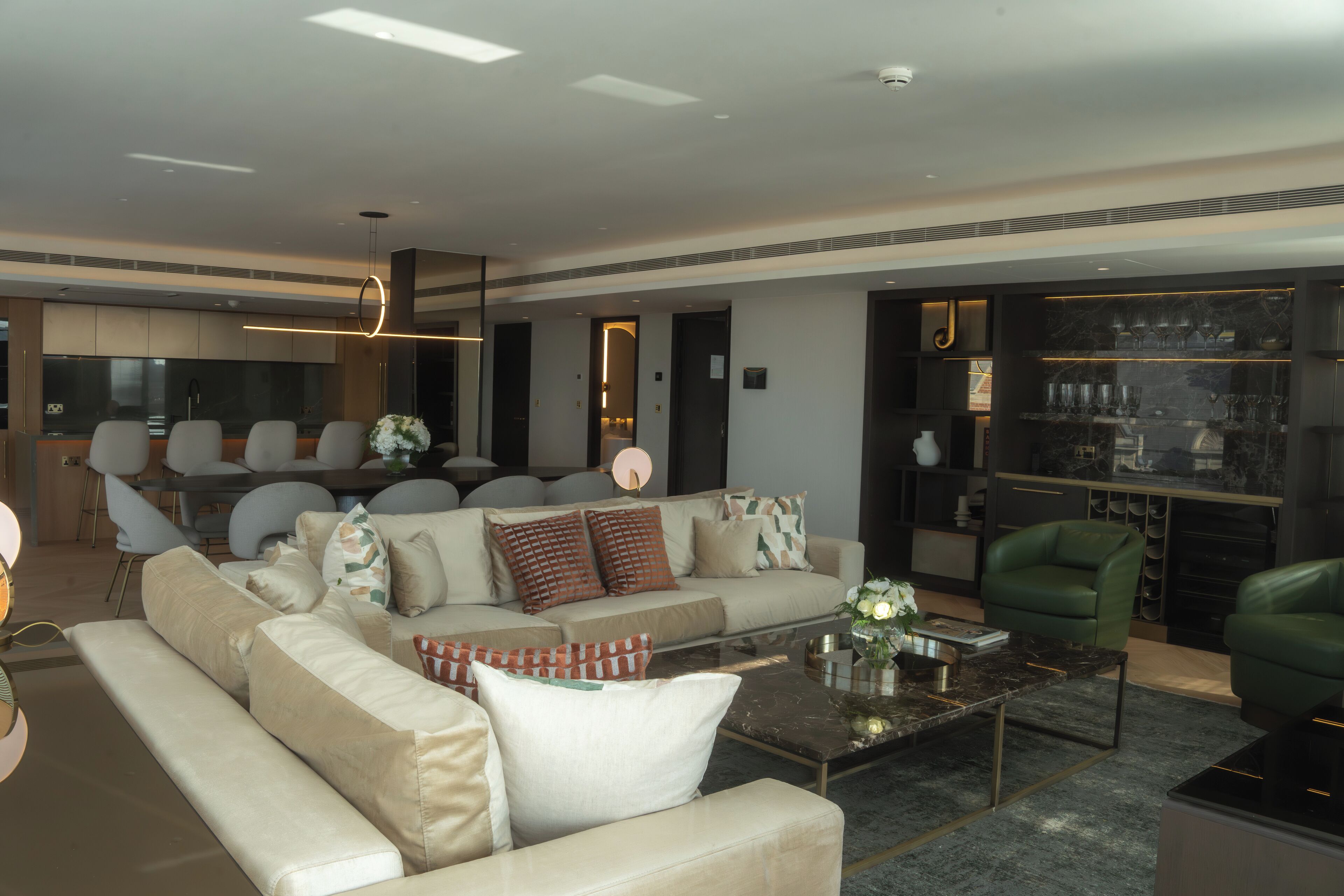 penthouse, 1 double bed | living area | flat-screen tv, pay films