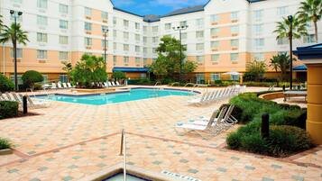 Indoor pool, 3 outdoor pools, open 7:00 AM to 10:00 PM, pool loungers