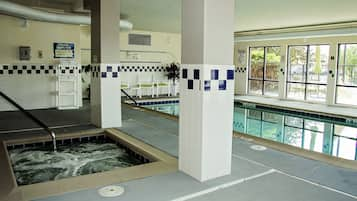 Indoor pool, pool loungers