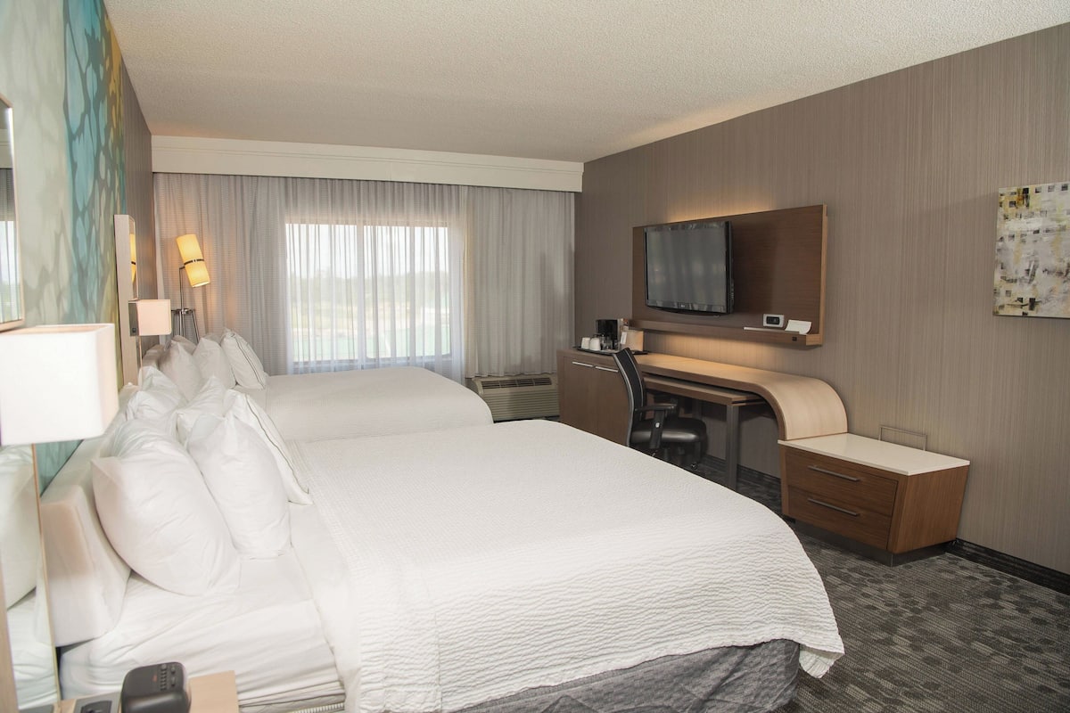 Room, 2 Queen Beds, Non Smoking | Premium bedding, desk, iron/ironing board, free WiFi