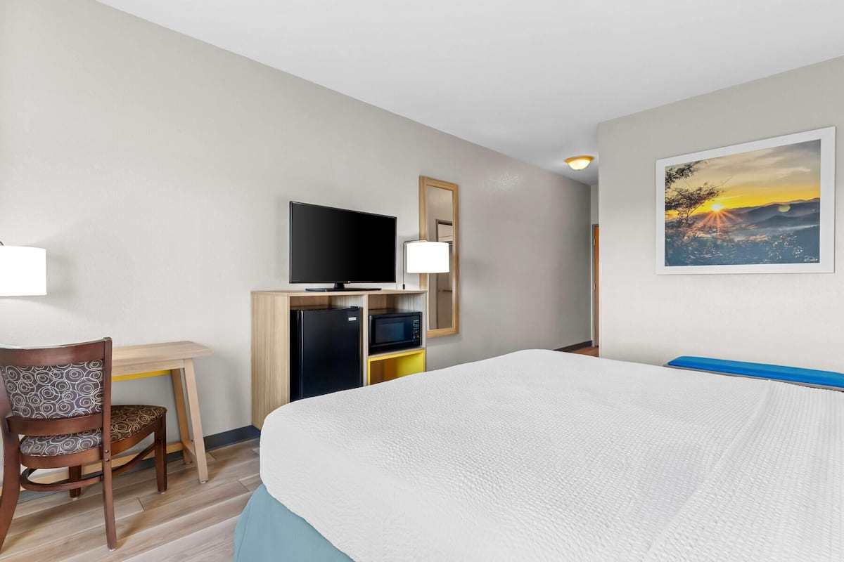 Kamer, 1 kingsize bed, toegankelijk voor mindervaliden, niet-roken | Verduisterende gordijnen, een strijkplank/strijkijzer, gratis babybedden