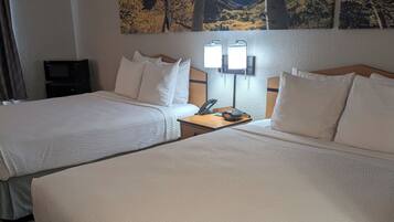 Blackout drapes, iron/ironing board, free cribs/infant beds, free WiFi