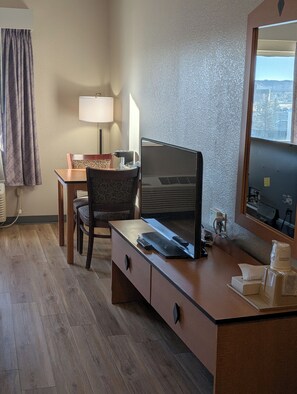 Blackout drapes, iron/ironing board, free cribs/infant beds, free WiFi