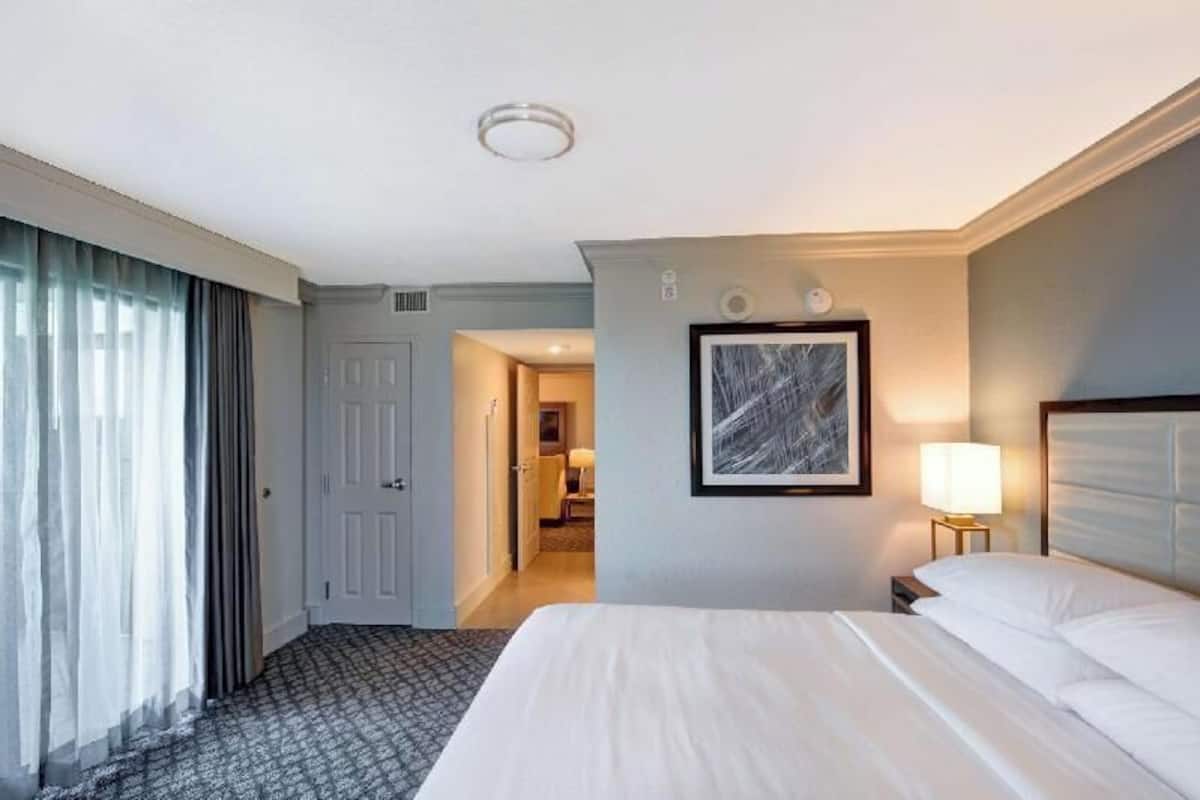 In-room safe, desk, blackout curtains, iron/ironing board