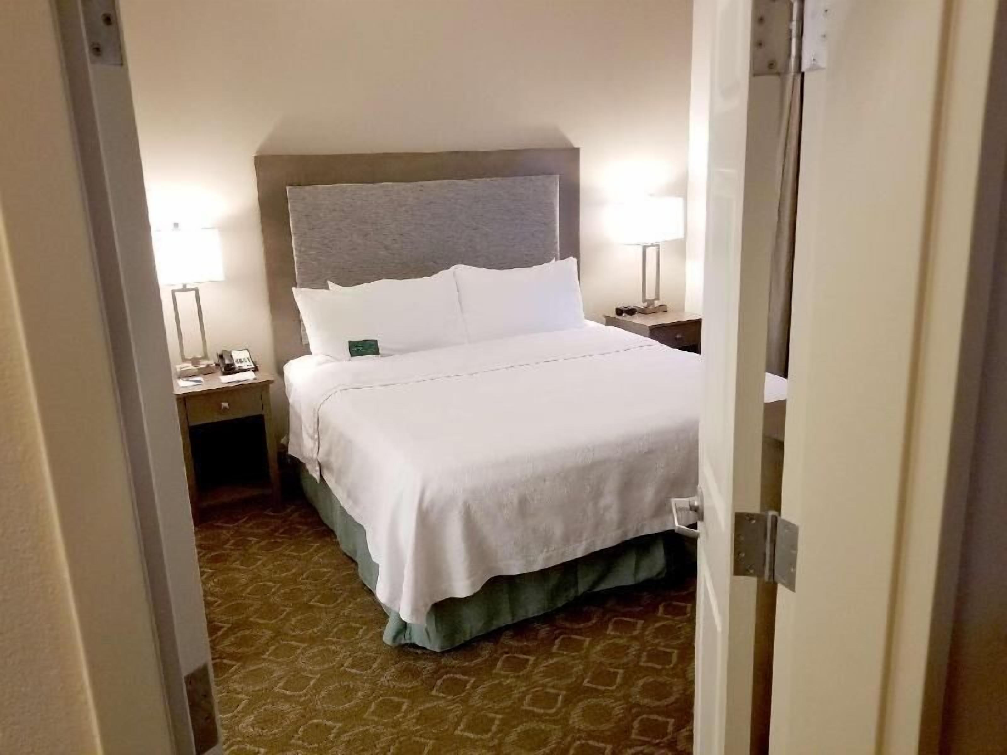 Premium bedding, desk, blackout curtains, iron/ironing board