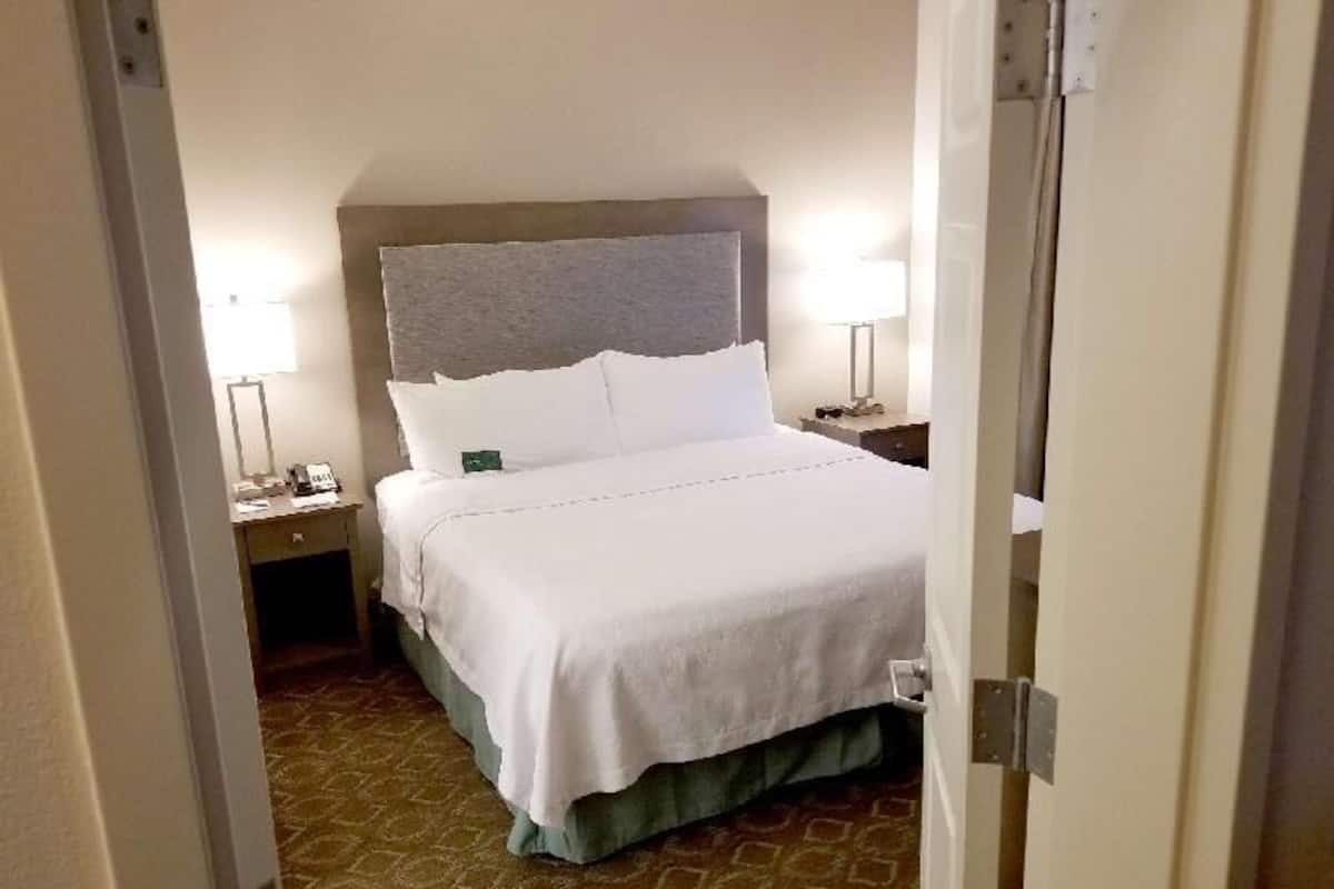 Premium bedding, desk, blackout curtains, iron/ironing board