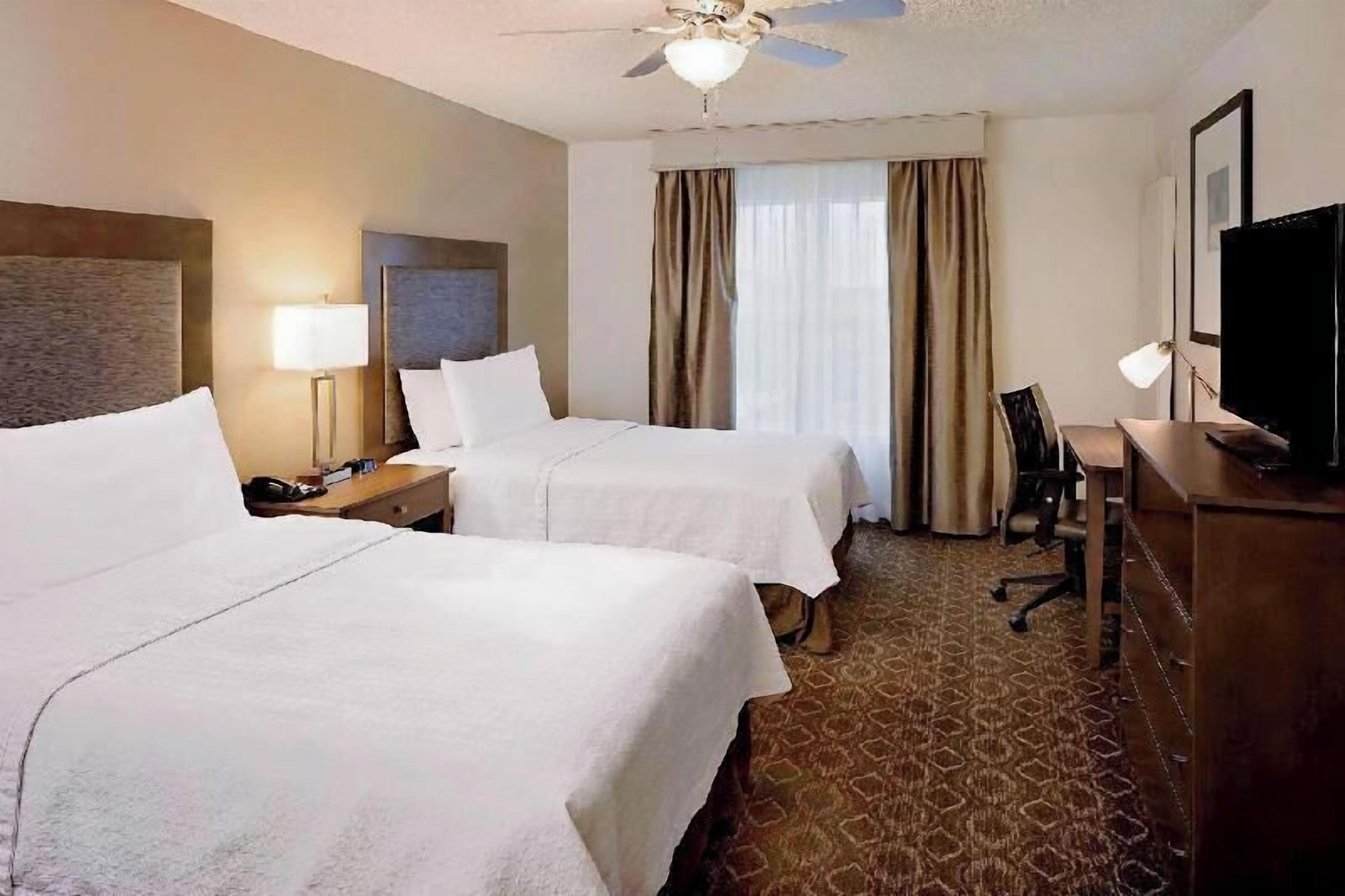 Premium bedding, desk, blackout curtains, iron/ironing board