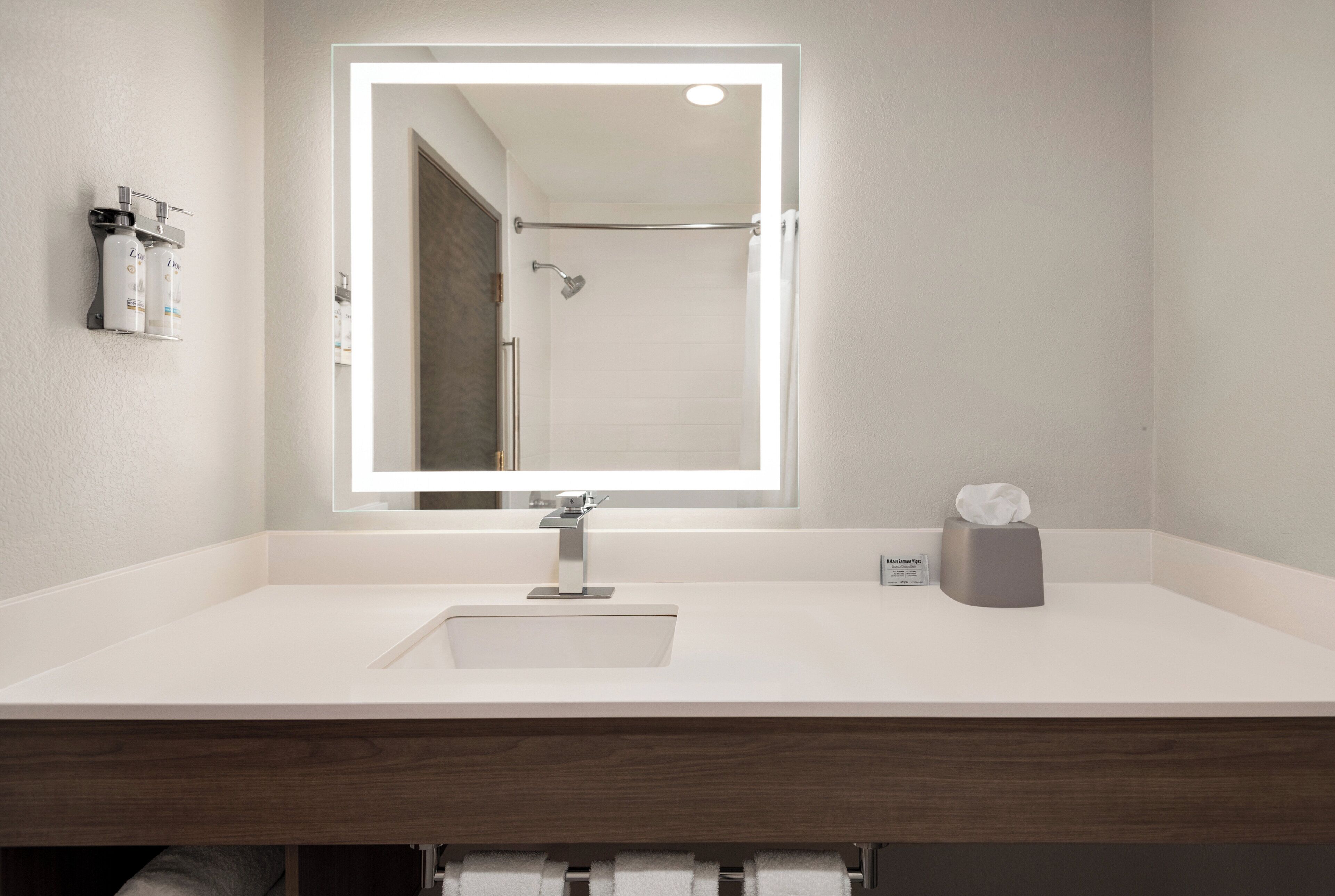 free toiletries, hair dryer, towels