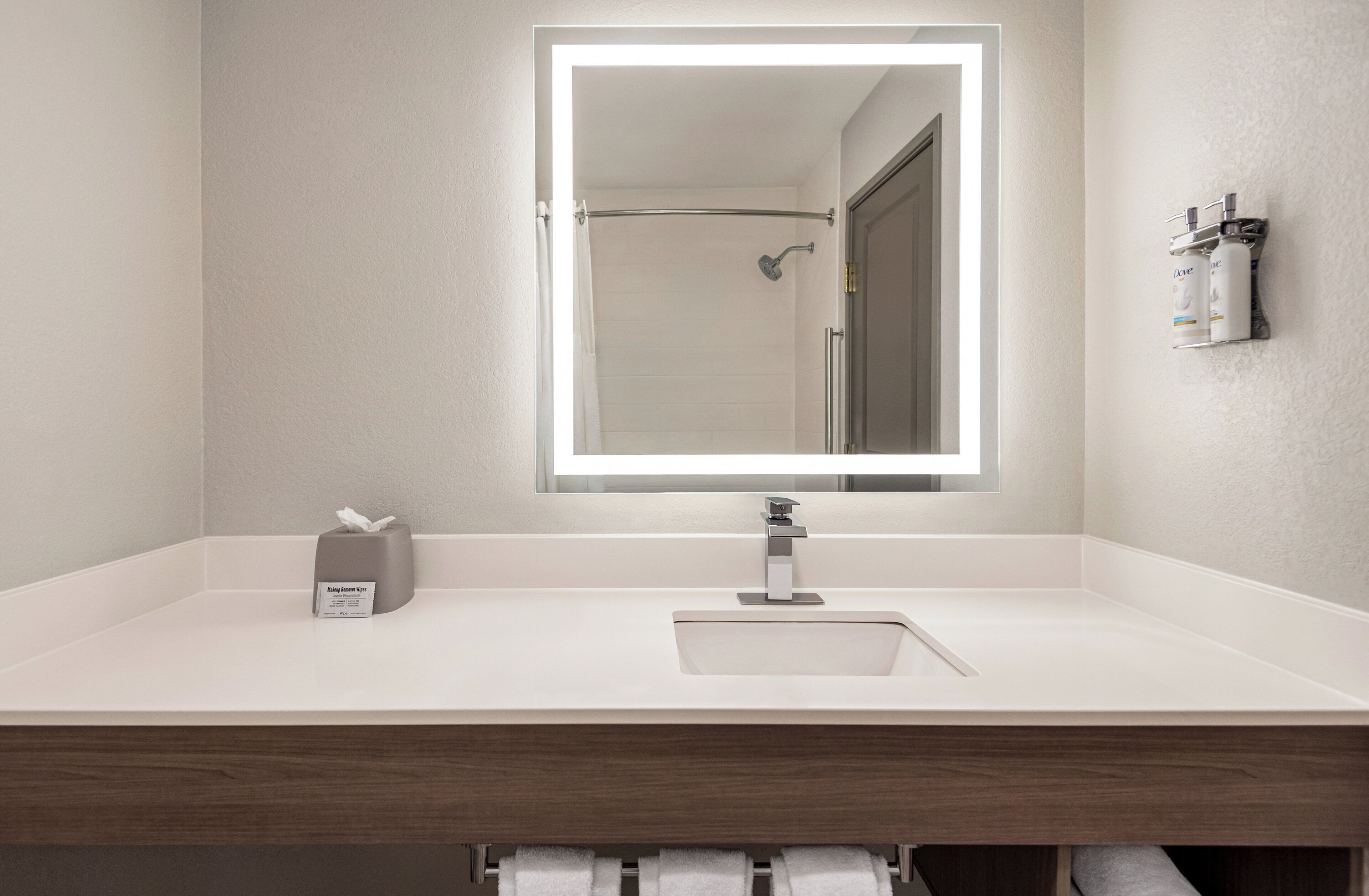 free toiletries, hair dryer, towels