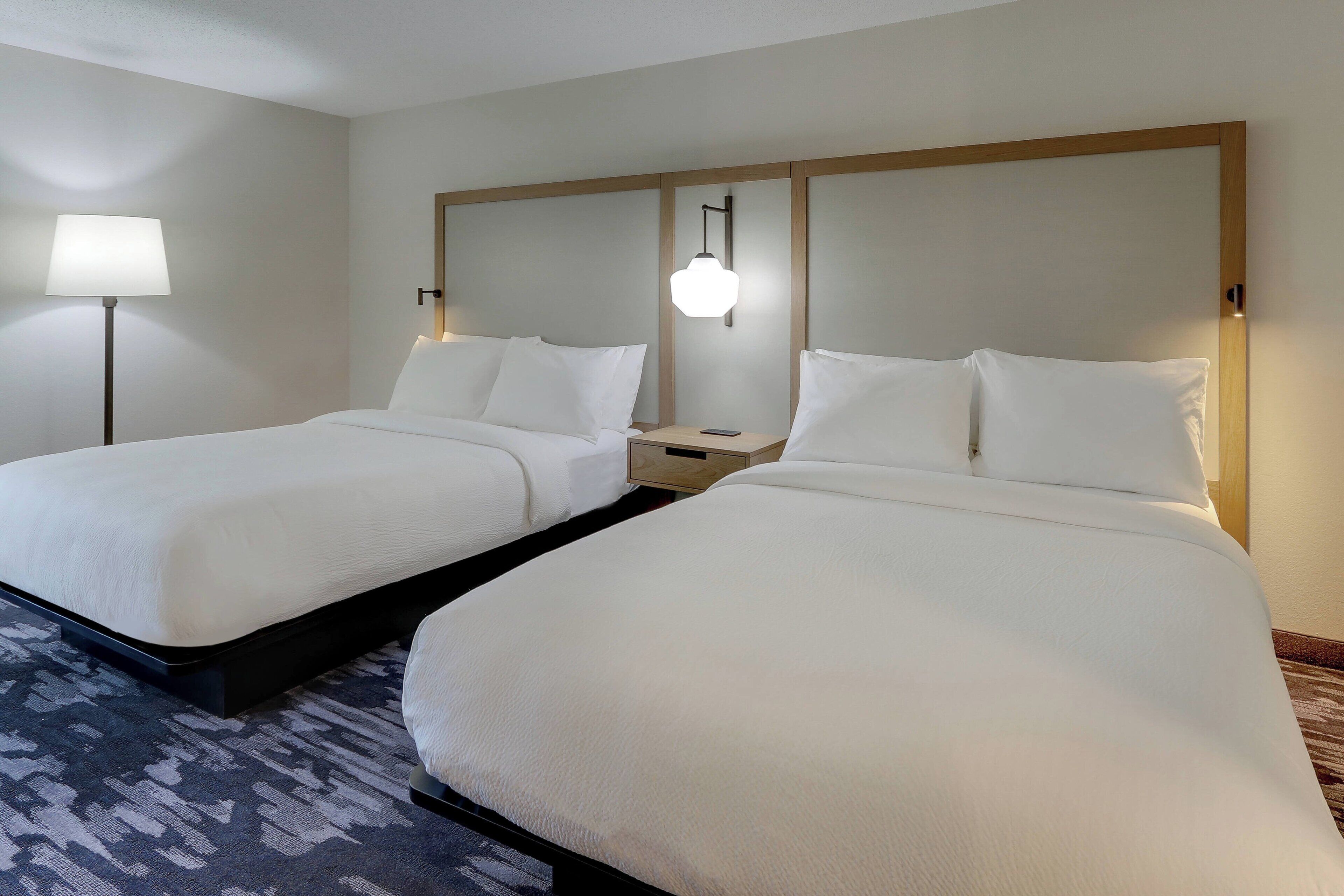 desk, laptop workspace, blackout curtains, iron/ironing board