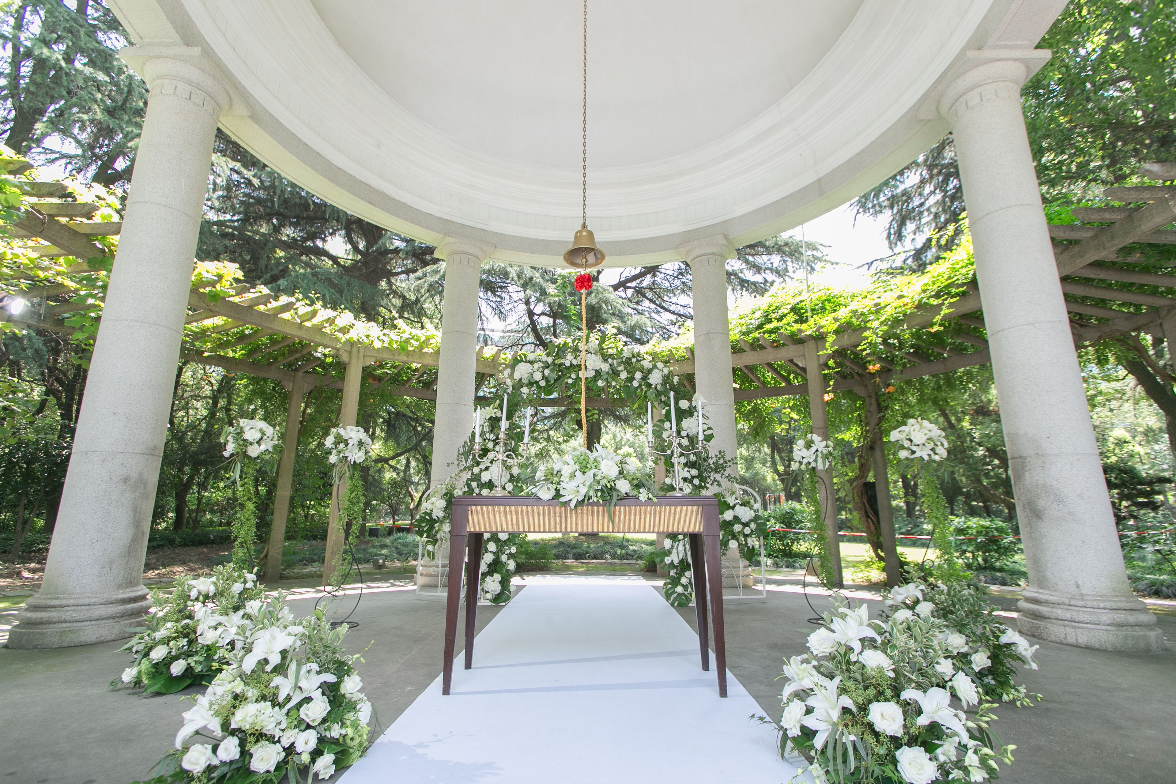 outdoor wedding area