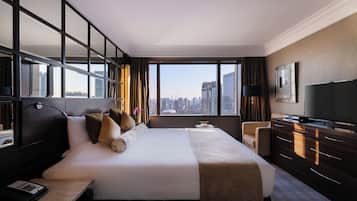 Superior suite | Lakens van Egyptisch katoen, luxe beddengoed, pillowtop-bedden