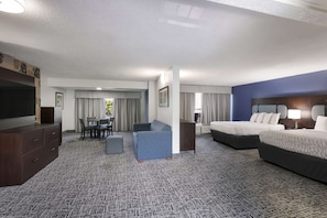 Suite, 2 Queen Beds, Balcony, River View (with Sofabed) | Desk, laptop workspace, blackout drapes, iron/ironing board - SureStay Plus Hotel by Best Western Gatlinburg (Gatlinburg)