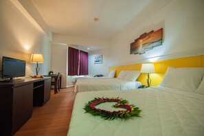 Standard Triple Room, Multiple Beds | In-room safe, desk, iron/ironing board, free WiFi - Grand Plaza Hotel (Tamuning)