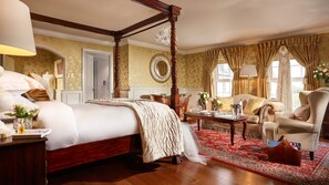 Premium bedding, down comforters, pillowtop beds, in-room safe