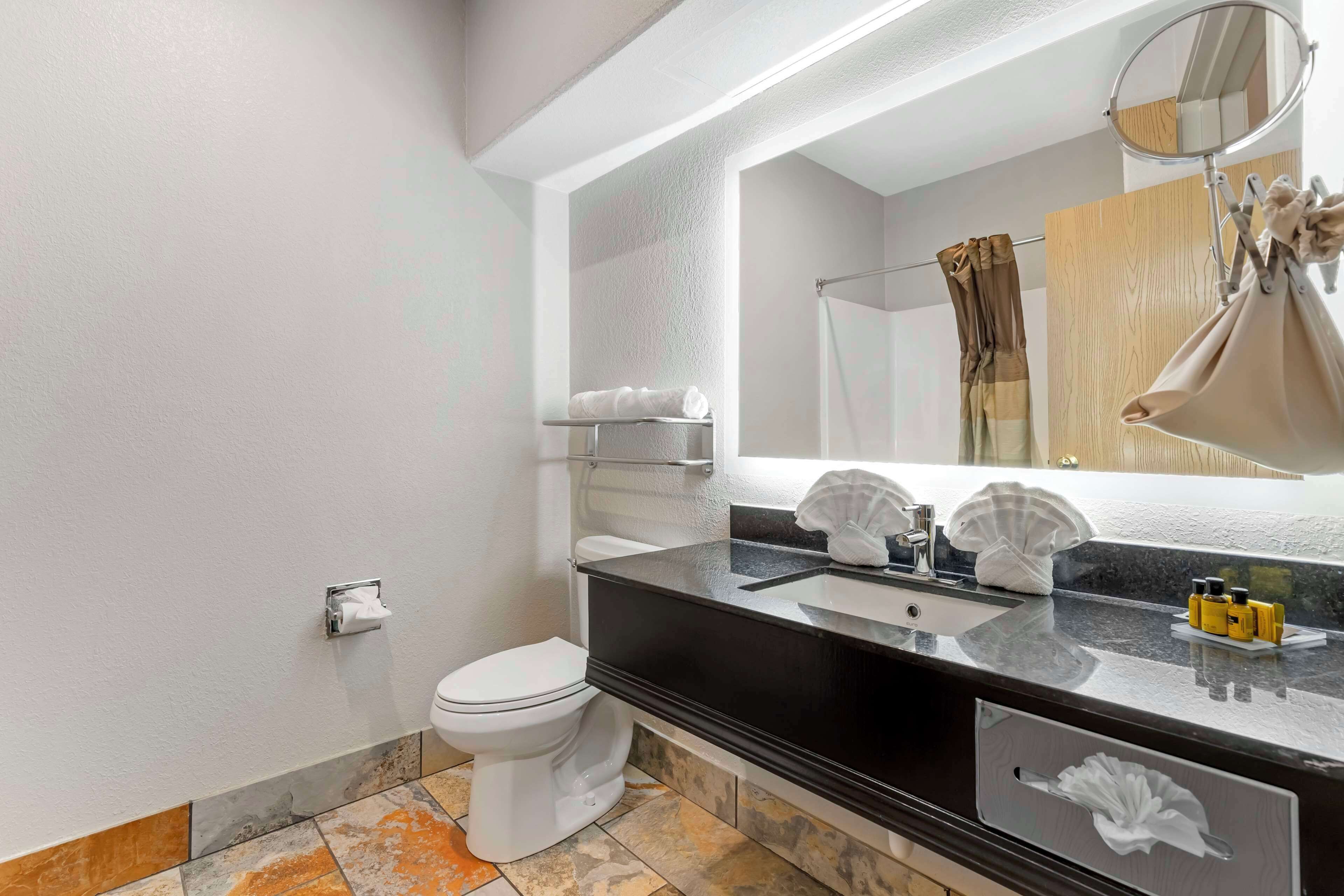 standard room, 1 king bed with sofa bed, non smoking (with sofabed) | bathroom | combined shower/bathtub, hair dryer, towels