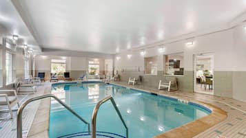 Indoor pool, pool loungers