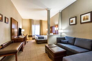 Suite, 1 King Bed, Non Smoking | Pillowtop beds, desk, laptop workspace, blackout drapes